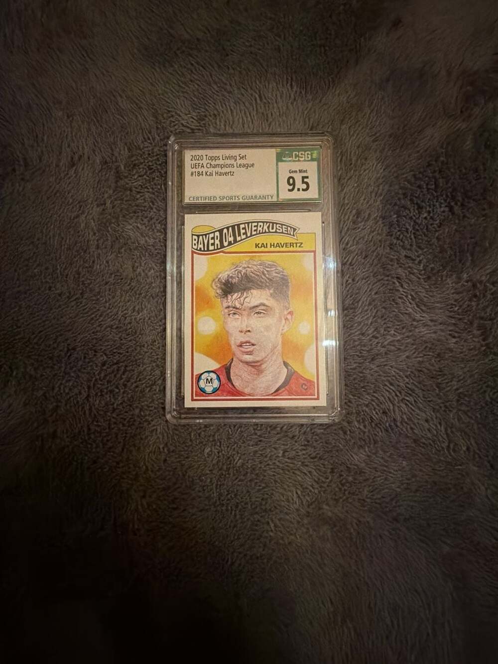Topps 2020 Topps Living Set UEFA Champions League #184 Kai Havertz CSG 9.5